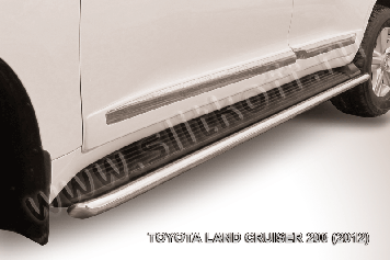 Защита штатного порога d42 Toyota Land Cruiser 200 (2012)