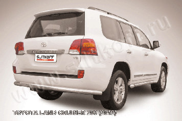 Защита заднего бампера d76 Toyota Land Cruiser 200 (2012-2015)