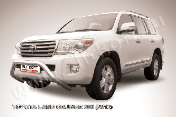 Кенгурятник d76 низкий широкий  "мини" Toyota Land Cruiser 200 (2012-2015)