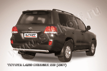 Защита заднего бампера d76 короткая Toyota Land Cruiser 200 (2007-2012)