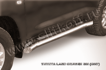 Защита порогов d76 с гибами Toyota Land Cruiser 200 (2007-2012)
