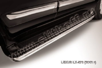 Защита штатного порога d57 Lexus LX-570 (2012-2015)