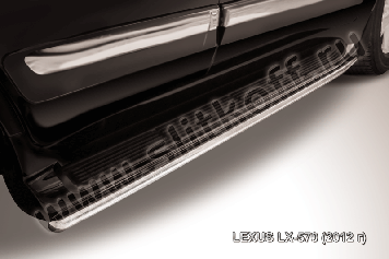 Защита штатного порога d42 Lexus LX-570 (2012-2015)