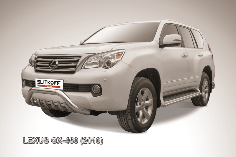 Кенгурятник d76 низкий "мини" с защитой картера Lexus GX-460 (2009-2013)