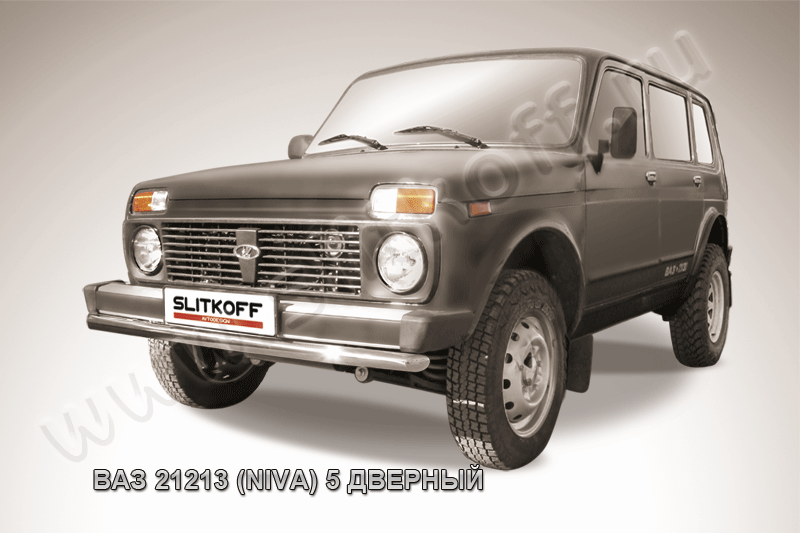 Защита переднего бампера d57 Lada Niva 21213 5-дверная (1993-2022)