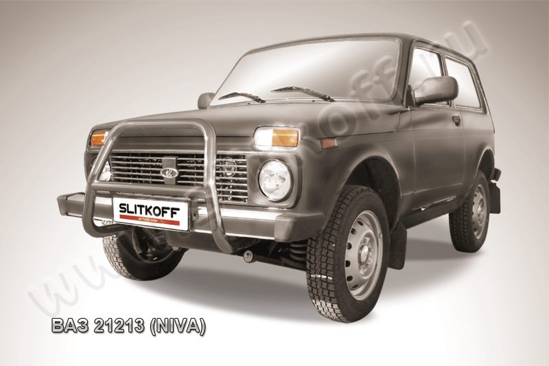 Кенгурятник d57 высокий Lada Niva 21213 3-дверная (1993-2022)