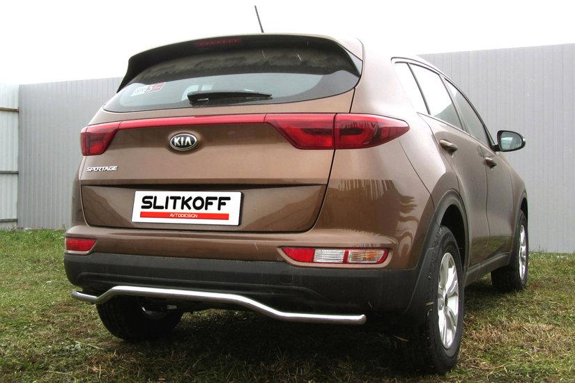 Защита заднего бампера d42 "волна" Kia Sportage (2016-2021)