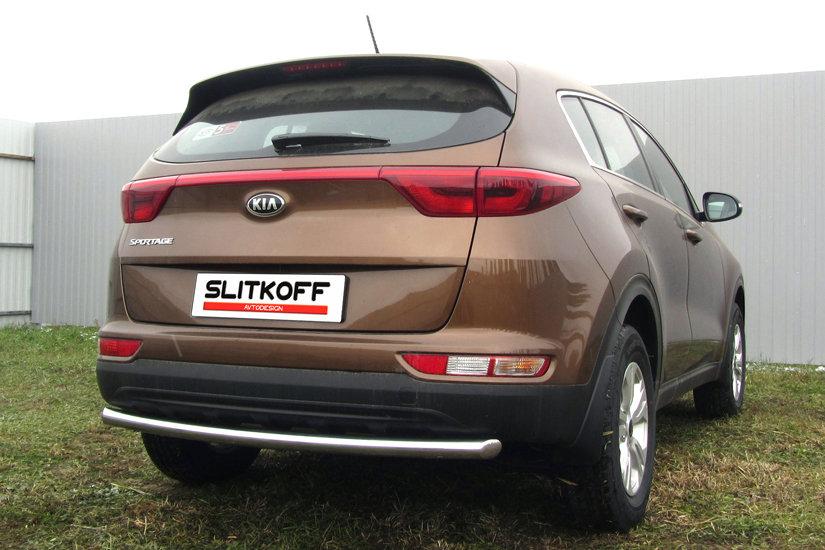 Защита заднего бампера d57 KIA Sportage (2016)