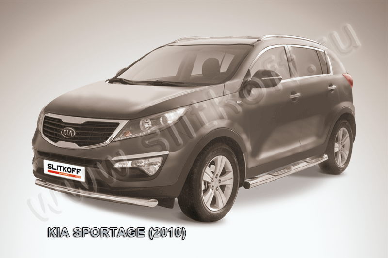 Защита переднего бампера d76 Kia Sportage (2010-2016)