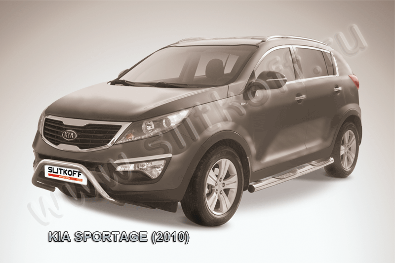 Кенгурятник d57 низкий "мини" Kia Sportage (2010-2016)