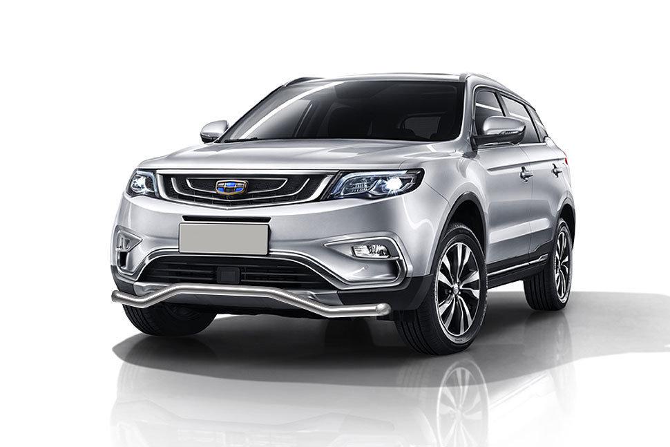 Защита переднего бампера d57 "Волна" Geely Atlas (2016-2022)