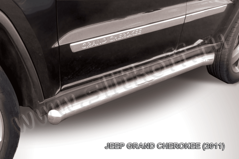 Защита порогов d76 с гибами Jeep Grand Cherokee (2010-2013)