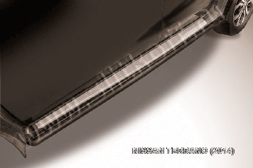 Защита порогов d42 труба черная Nissan Terrano (2014)