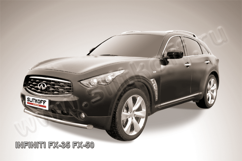 Защита переднего бампера d76 Infiniti FX-35; FX-50 (2008-2012)