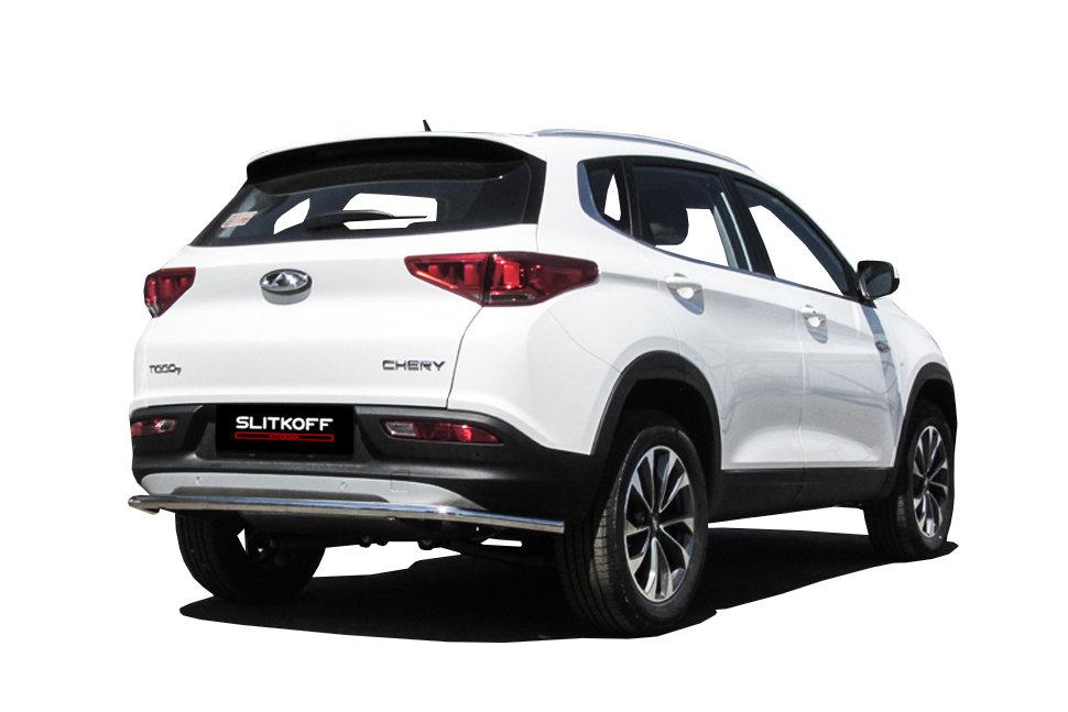 Защита заднего бампера d42 длинная Chery Tiggo 7 (2016-2020)
