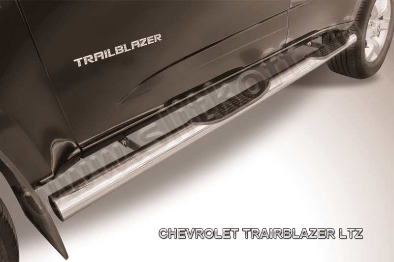 Защита порогов d76 с проступями Chevrolet Trailblazer (2012)