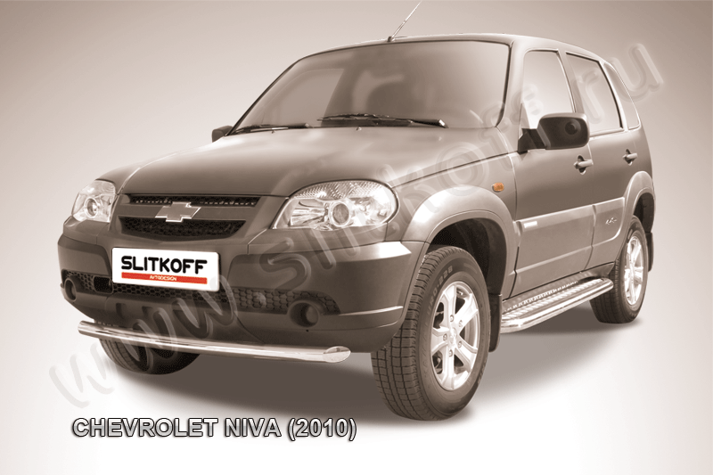 Защита переднего бампера d57 Chevrolet Niva (2009-2020)