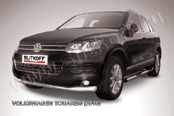 Защита переднего бампера d76 Volkswagen Touareg (2010-2014)