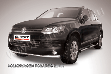 Защита переднего бампера d57  Volkswagen Touareg (2010-2014)
