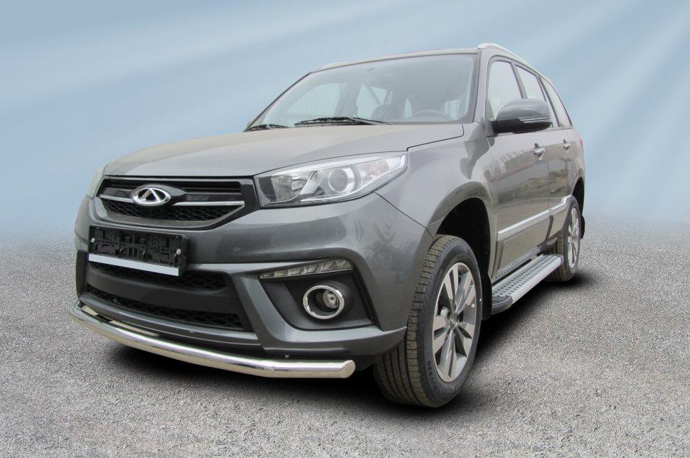 Защита переднего бампера d57 Chery Tiggo 3 (2014-2020)
