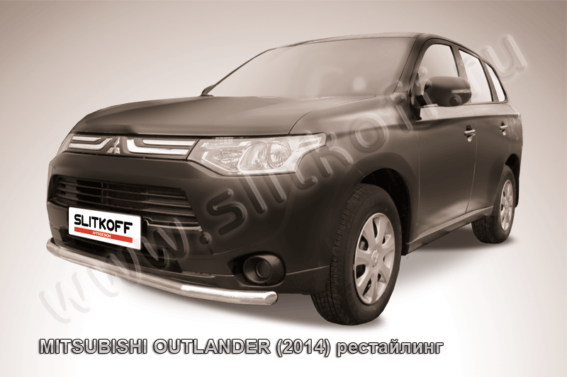 Защита порогов d57 труба Mitsubishi Outlander (2014-2015)