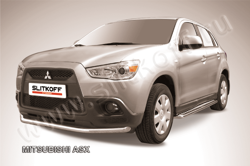 Защита переднего бампера d57 Mitsubishi ASX (2010-2013)