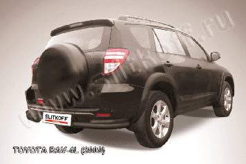 Уголки d76+d42 двойные черные Toyota Rav-4 L (2005-2010)