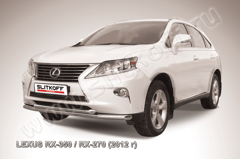 Защита переднего бампера d57+d57 двойная Lexus RX-350/RX-270 (2012-2015)