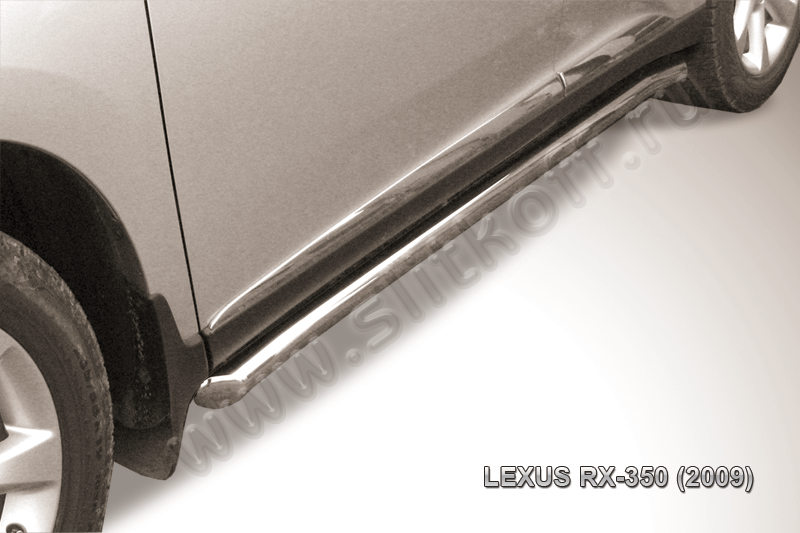 Защита порогов d57 труба с гибами Lexus RX-350 (2008-2012)