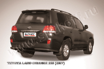 Уголки d76 черные Toyota Land Cruiser 200 (2007-2012)