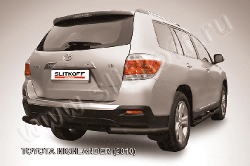Уголки d57 черные Toyota Highlander (2010-2013)