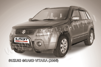 Кенгурятник d57 низкий черный Suzuki Grand Vitara (2005-2008)