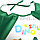 Детский фартук с рукавами непромокаемый слюнявчик с динозавром зеленый, фото 5