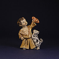 Мальчик с собачкой Фарфоровая мануфактура Capodimonte Италия. II половина XX века Фарфор, скульптурная лепка,