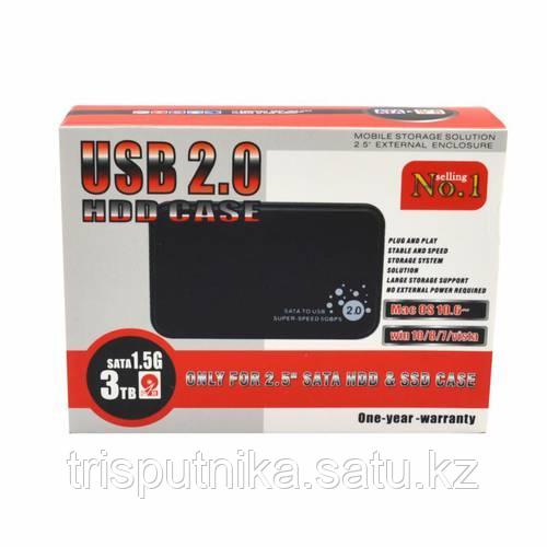 HDD 2.5'' Portable Case USB 2.0, 2518 U2 M-Sol, Black - фото 1 - id-p94399791