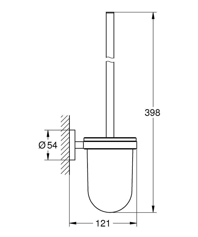 Туалетный ёршик Essentials, хром 40374001 (Grohe, Германия) - фото 2 - id-p94404231