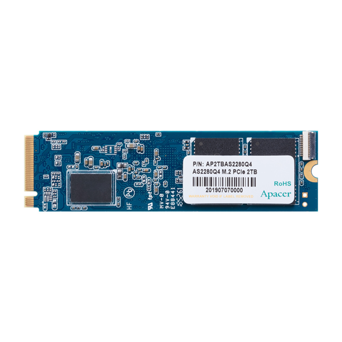 Твердотельный накопитель SSD, Apacer, AS2280Q4 AP2TBAS2280Q4-1, 2TB, M.2 NVMe PCIe 3.0x4