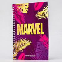 Блокнот А5 на гребне, в твердой обложке с тиснением, 60 листов, Marvel , Мстители, фото 1