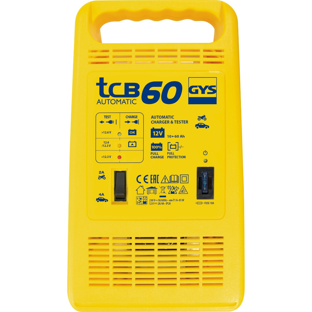 Зарядное устройство GYS TCB 60 (12 В, 85 Вт, 6 А, 2,7 кг) - фото 2 - id-p94409464