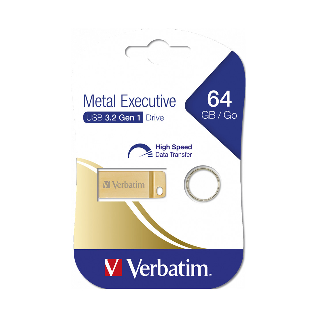 USB-накопитель, Verbatim, 99106, 64GB, USB 3.2, Золотистый - фото 2 - id-p94390279