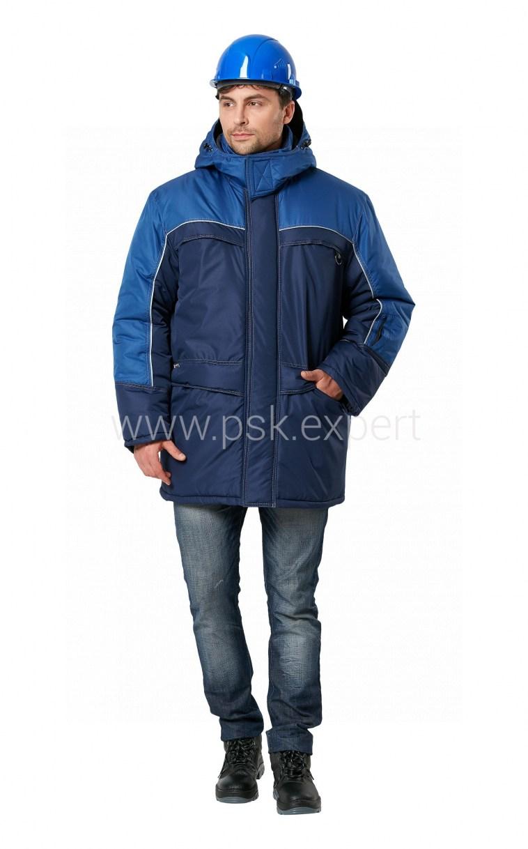 Куртка рабочая мужская зимняя "Фристайл" цвет темно-синий/индиго Распродажа
