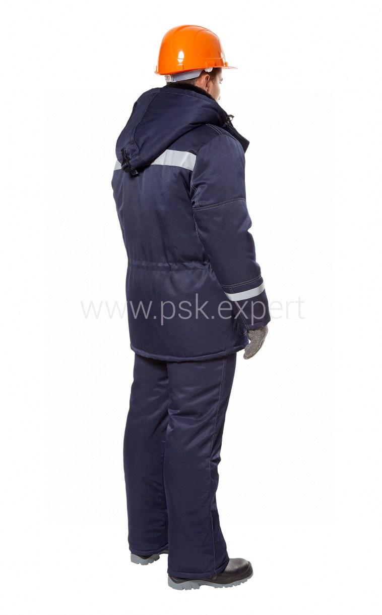 Костюм рабочий мужской зимний "Вектор-Винд" цвет темно-синий - фото 2 - id-p94414842