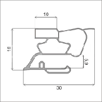 Уплотнитель для холодильника Аристон ECFT 1813SHL м.к 655*570 мм