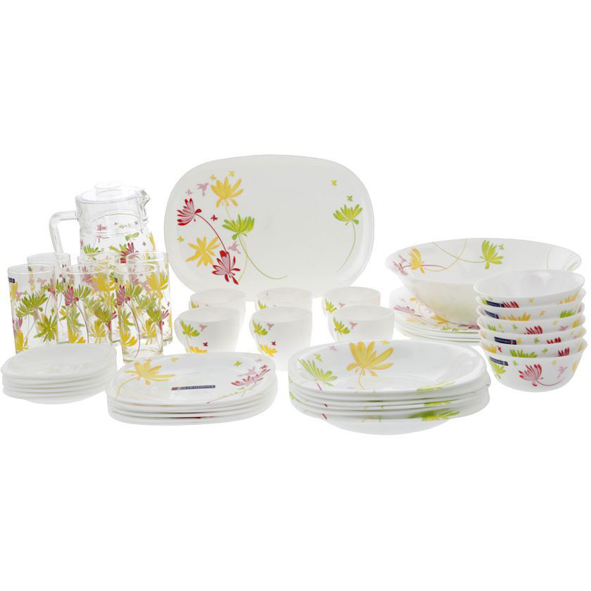 Сервиз столовый 6 пер. 46 пр. Crazy Flowers (LUMINARC, Франция), фото 1