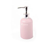 Дозатор для ж/мыла, керамика Плиссе розовый матовый CE1610TA-LD (Аквалиния, Россия)