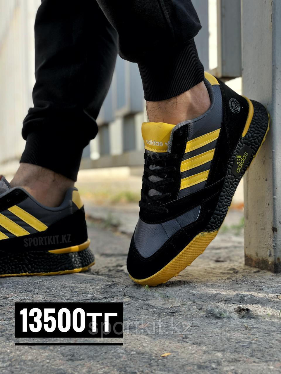 Кроссовки Adidas worldfamous чер желт 01-7