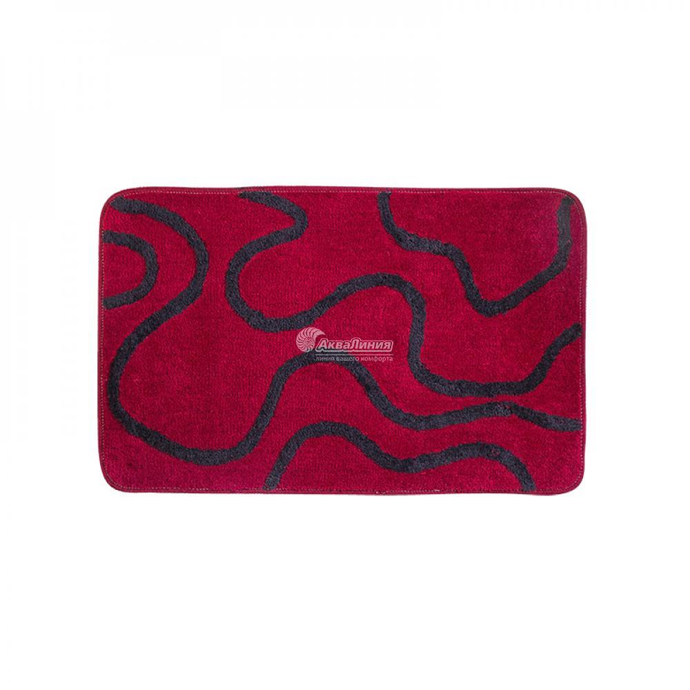 Коврик для ванной, красный/зигзаг 40*60 (131) (Аквалиния, Россия), фото 1