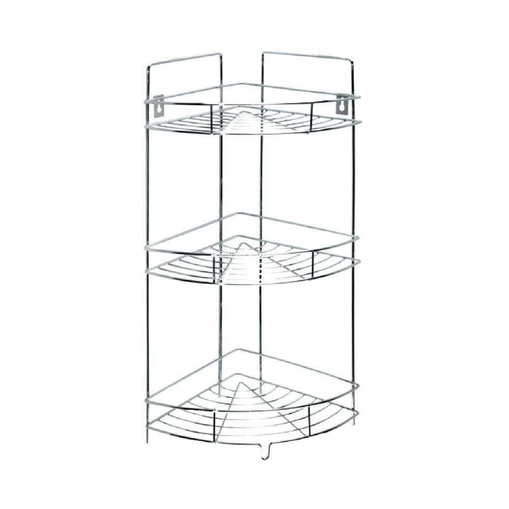 Полка хромированная 3-ная угловая Т084 (Аквалиния, Россия)