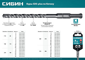 СИБИН Бур SDS-plus 10 х 110 мм, фото 2