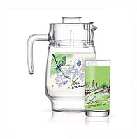 Графин со стаканами LOVE ROMANCE GREEN 7пр. (LUMINARC, Франция) 23-DRS-Q-5668 Графин со стаканами LOVE ROMANCE GREEN 7пр. (LUMINARC, Франция)